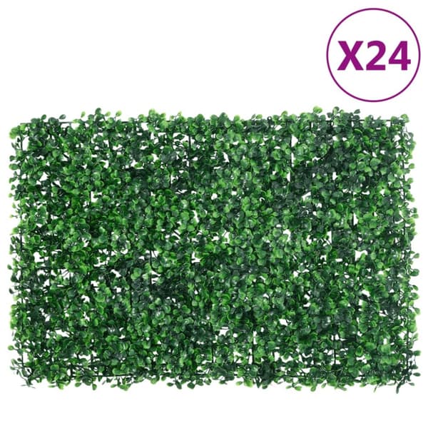 vidaXL Konstväxt växtvägg 24 st grön 40x60 cm -  Gräsmatta & trädgård
