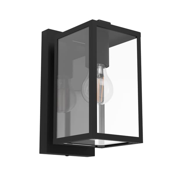 EGLO - BUDRONE OUTDOOR WALL - Black/Clear Svart, Transparent