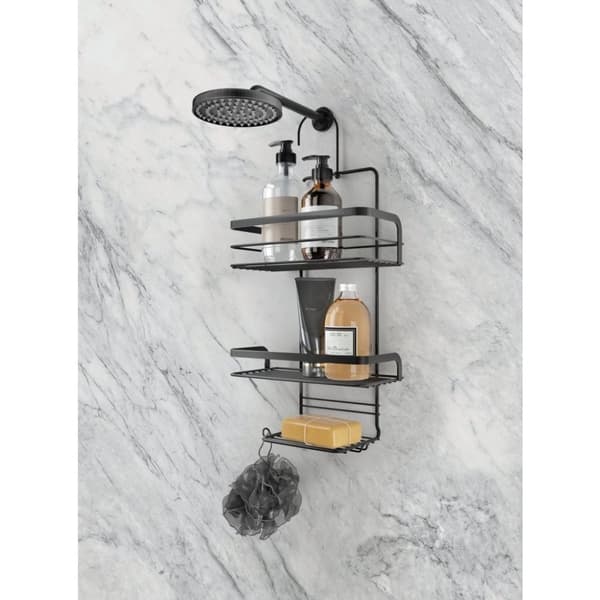 Metaltex Origin Line Duschställ 3 våningar 23x12x38 cm Svart