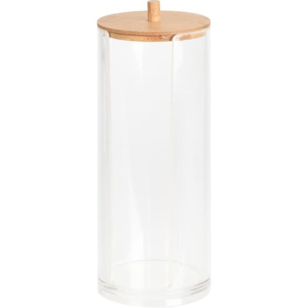 Eleganza Bomuldspuder Beholder 7x19 cm Bambus/Transparent