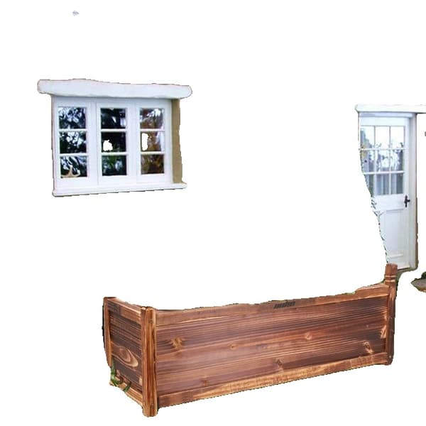 Upphöjd trädgårdsbädd, fönstermonterad, träplanteringslåda, L