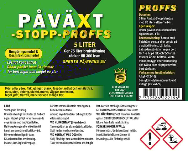 Påväxt-Stopp PROFFS Black Label 5 liter