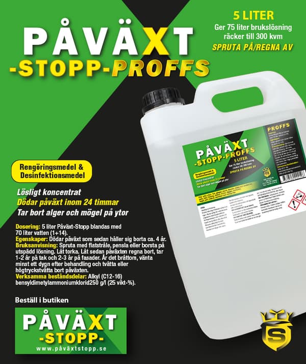 Påväxt-Stopp PROFFS Black Label 5 liter