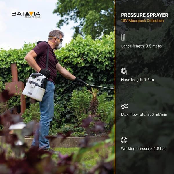 Batavia Maxxpack 18V tryksprøjte 7,5 l