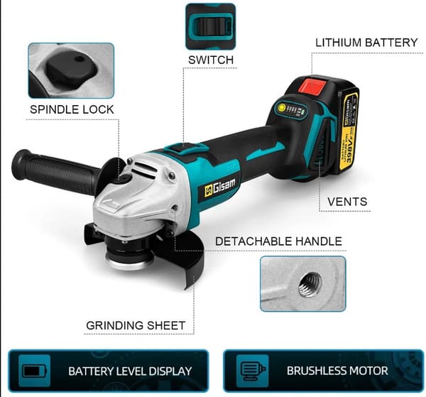 125mm M14 børsteløs vinkelsliber polering skæremaskine trådløs elektrisk vinkelsliber elværktøj til makita 18V batteri