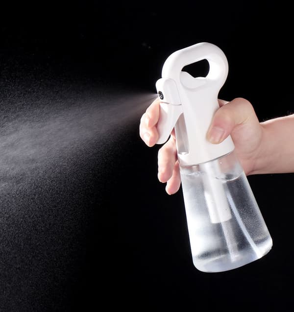 INF 300 ml svart sprayflaske - Kontinuerlig tåke for hår, hage og mer