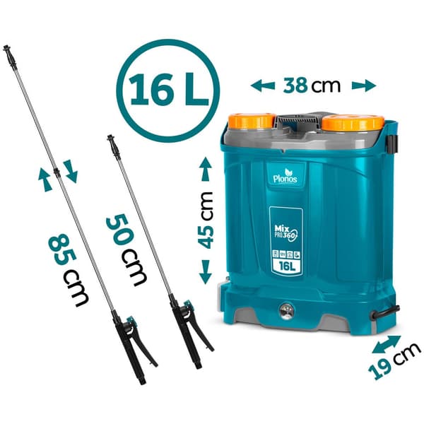 Batteridrevet sprøjte med blander Plonos PL-604