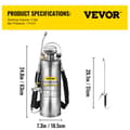 Pikkukuva 2 / 2: VEVOR Käsikäyttöinen Ruiskutin, 1-3,5 Gallonan Kapasiteetti, Kestävä Ruostumaton Teräs,10L 3Gallon