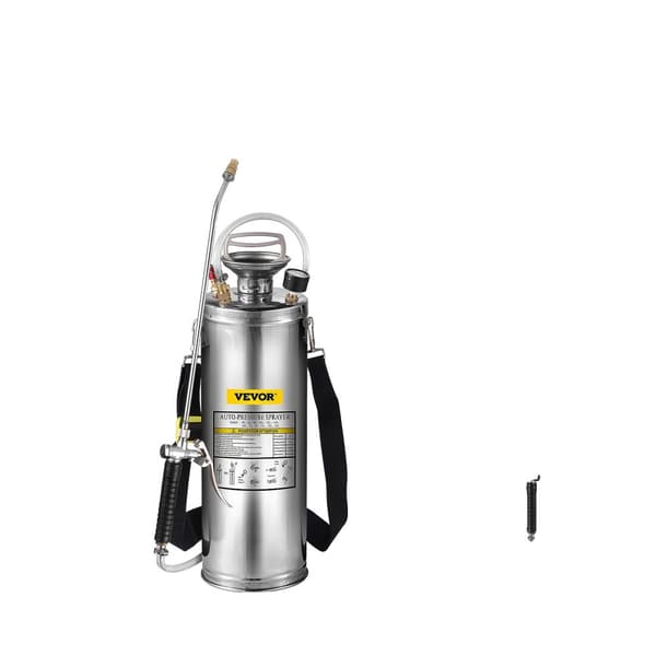 VEVOR Käsikäyttöinen Ruiskutin, 1-3,5 Gallonan Kapasiteetti, Kestävä Ruostumaton Teräs,10L 3Gallon