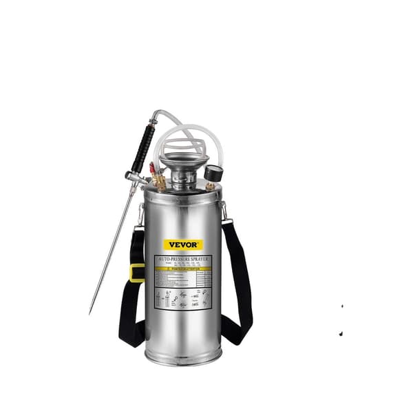 VEVOR Hånddrevet Sprøjte, 1-3,5 Gallon Kapacitet, Holdbart Rustfrit Stål,8L 2Gal