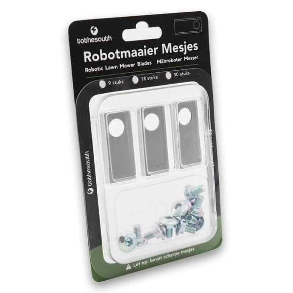 18 Stykker To the South® Universele Knive til robotplæneklippere egnet til o.a. Honda Robotplæneklippere - Stål - 18 Stykker