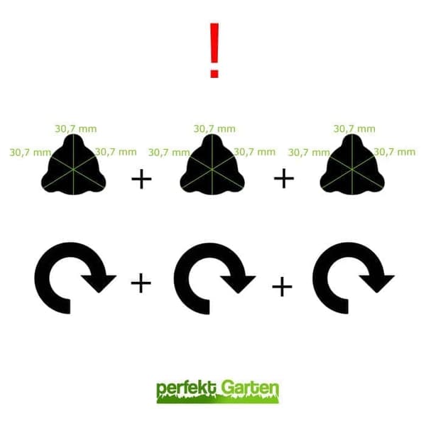 3 X 39 CM plæneklipper kniv til STIGA Park 100 Combi 3 1134-9158-01 1137-0181-01