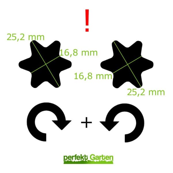 2 x 46,7 CM ruohonleikkurin veitsi varten MTD 742-04020 / 742-04021, 742-04020A / 742-04021A