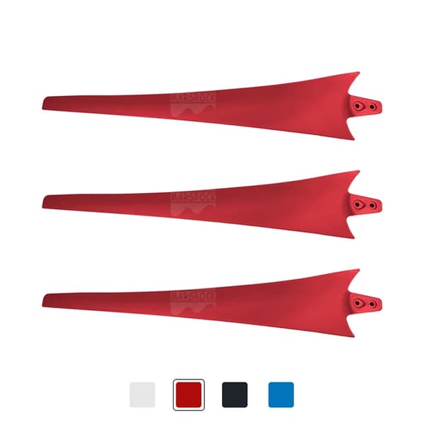 Vindmølleblad, DIY-samling, højstyrke kulstofibre, 3 blade, rød