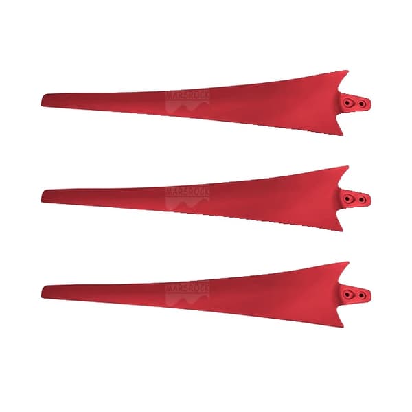 Vindmølleblad, DIY-samling, højstyrke kulstofibre, 3 blade, rød