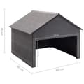 Miniatyrbillede 7 af 7: vidaXL plæneklipperskur 80x80x70 cm WPC grå -  Overtræk til plæneklippere
