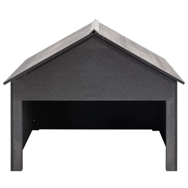 Gräsklipparskydd - Living Garage för gräsklippare grå 80x80x70 cm WPC