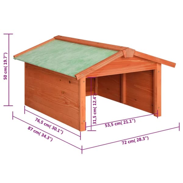 Skur til robotplæneklipper 72x87x50 cm massivt fyrretræ - Træskur Til Plæneklipper - Træskure Til Plæneklippere - Home & Living