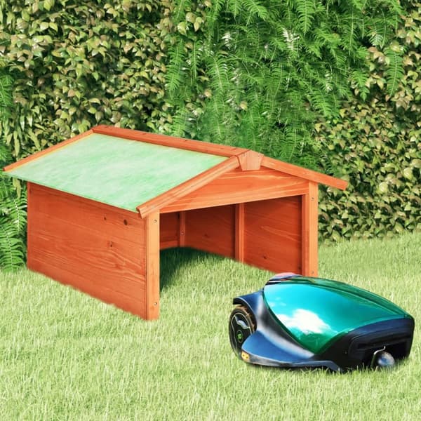 Skur til robotplæneklipper 72x87x50 cm massivt fyrretræ - Træskur Til Plæneklipper - Træskure Til Plæneklippere - Home & Living