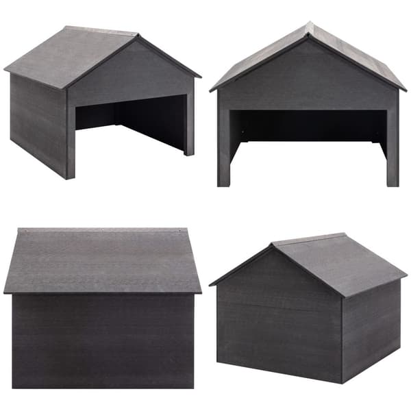 Garage för gräsklippare grå 80x80x70 cm WPC - Garage För Gräsklippare - Hus För Gräsklippare - Home & Living