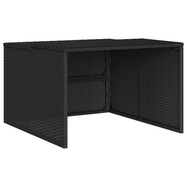 Garage för robotgräsklippare svart 86x90x52/57 cm konstrotting