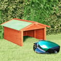 Miniatyrbild 1 av 2: Garage för robotgräsklippare 72x87x50 cm massivt granträ