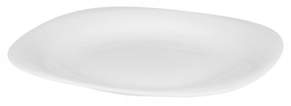 Desserttallrik, grund, fyrkantig, vit, 21,5 cm