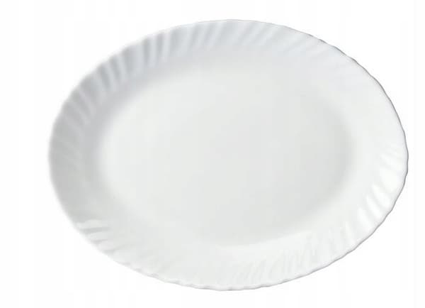 Ovalt hvidt porcelænsfad 25 cm Bianco