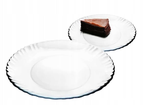 Glas desserttallerken, transparent, 19 cm
