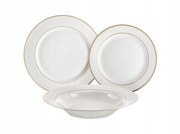 Ambition desserttallrik, porslin, grund, vit, 19 cm