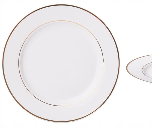 Ambition desserttallrik, porslin, grund, vit, 19 cm