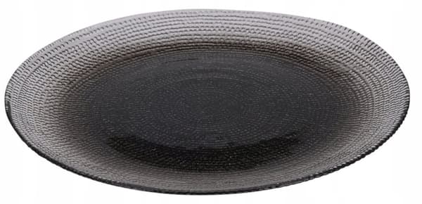 Flad glasplade sort skygget dekorativ 21 cm