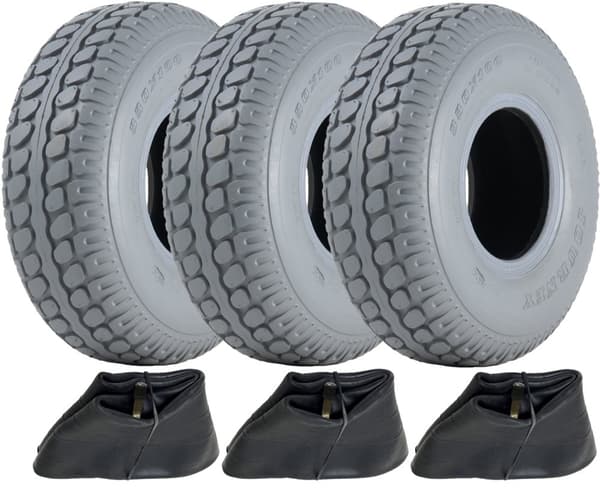 330x100 harmaa liikkuvuus skootterin rengas ja sisäkumi Pneumaattinen rengas 400-5 (3 kpl sarja)