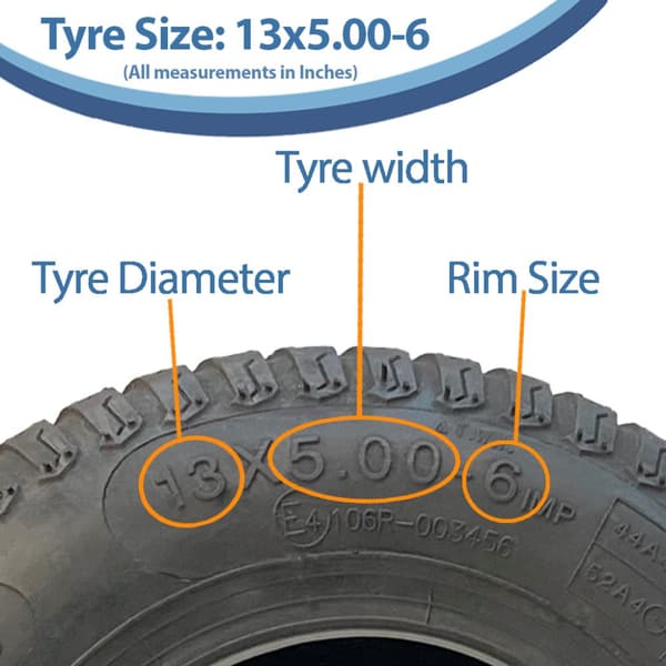 13x5.00-6 4pr Wanda P332 Grass-rengas E-merkitty TL-rengas