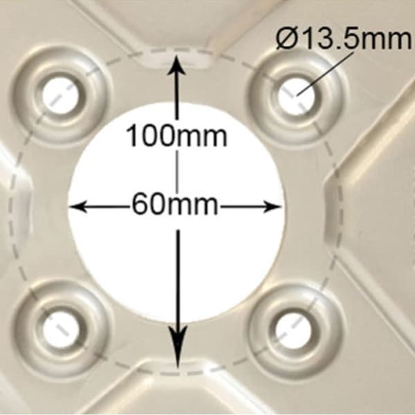 20x10.00-8 4-kertainen ruohonleikkurin ruohonleikkurin rengas, turvetta, neljä nastaa, 100mm PCD-vanne - 2 kpl:n sarja.