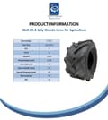 Pikkukuva 6 / 9: 18x9.50-8 Open Centre Renkaat Cleated Rotovator Industrial Wanda P328 (3 kpl:n sarja)
