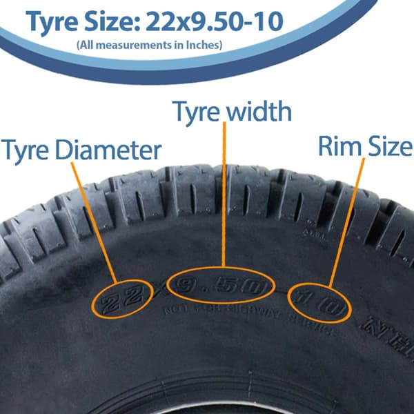 22x9.50-10 4ply græsdæk til John Deere Gator, turf, græsplæne - sæt med 2 stk.