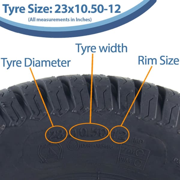 23x10.50-12 ruohonleikkurin rengas 4-kertainen Multi Turf Grass P332 Wanda Road Legal 615kgs