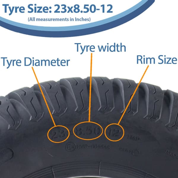 23x8.50-12 ruohonleikkurin rengas 4ply Turf Grass P332 Wanda Road Legal 500kg (2 kpl) (2 kpl)