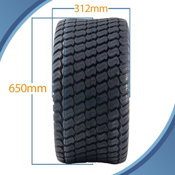 26x12.00-12 Ruohonleikkurin renkaat 4-kerroksiset Turf Grass P332 Journey Road Legal (3 kpl)