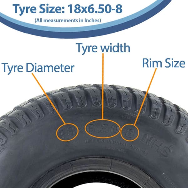 18x6.50-8 Däck för gräsklippare 4-lagers Multi Turf Grass Journey P332 350 kg (uppsättning om 3)