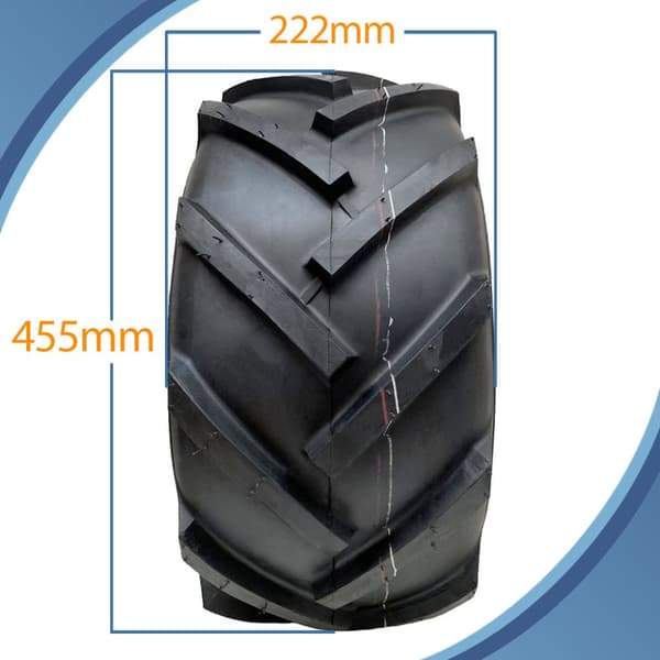 18x9.50-8 Open Centre Däck på fälg Klyvda Rotovator 4 dubbar 100 mm PCD (uppsättning om 4)