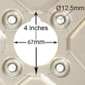 Miniatyrbillede 6 af 9: 18x9.50-8 Open Centre Dæk på fælg Cleated Rotovator 4 Stud 4 Inch PCD (sæt med 4)