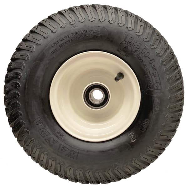 15x6.00-6 Grass Plæneklipperhjul Wanda 4ply P332 Dæk monteret på fælg 20mm lejer
