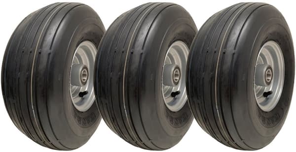 15x6.00-6 Multi Rib Plæneklipperhjul 6ply P508 Dækfælg 25mm Lejer (Sæt med 3)