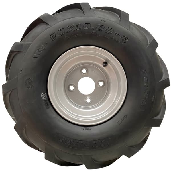 20x10.00-8 Öppen center, klyftad, rotovator lug ind plant-däck på 4 dubb 100 mm P