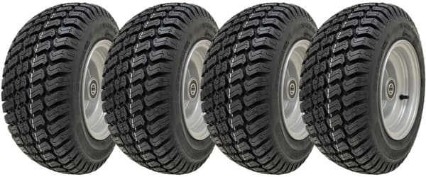 16x6.50-8 Græs Plæneklipperhjul 4ply P332 Dæk Stålfælg 25mm Leje (Sæt med 4)