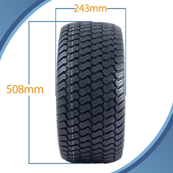 20x10.00-10 Plæneklipperhjul 4ply Grass P332 Road Legal 4 Inch PCD-fælg (sæt med 3)