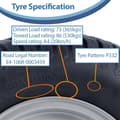Miniatyrbillede 6 af 9: 20x10.00-10 Plæneklipperhjul 4ply Grass P332 Road Legal 4 Inch PCD-fælg (sæt med 3)