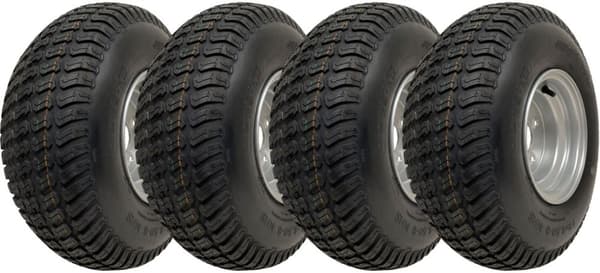 18x6.50-8 Græsdæk til plæneklipper på fælg 4Ply Wanda P332 4x100mm PCD fælg (sæt med 4)